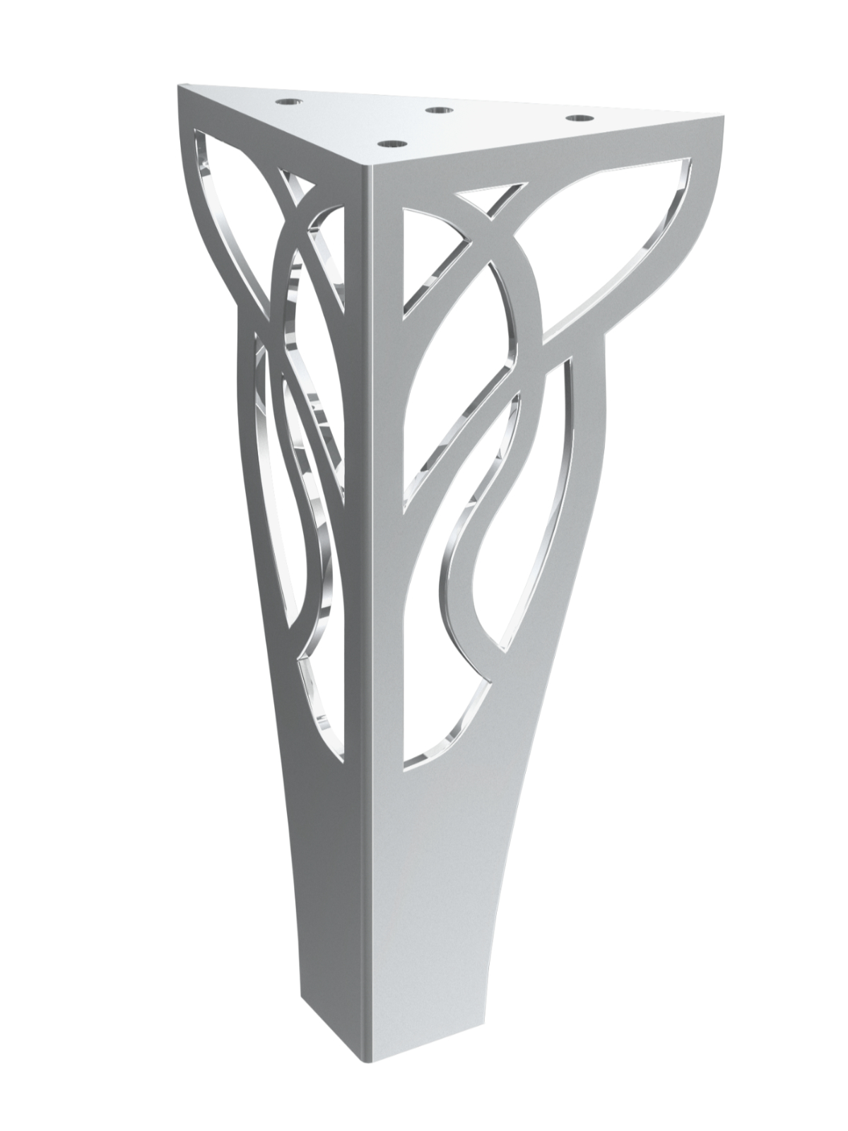 Pied de meuble Louis chrome Pied de meuble Louis chrome