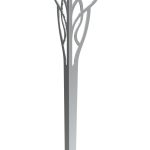 Pied de table Louis Chrome