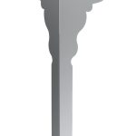 Pied de meuble Palace en chrome