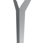 Pied de meuble Moderna en chrome