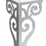 Pied de meuble Sara en chrome