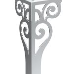 Pied d'armoire Sara chrome