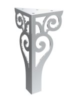 Pied d'armoire Sara chrome