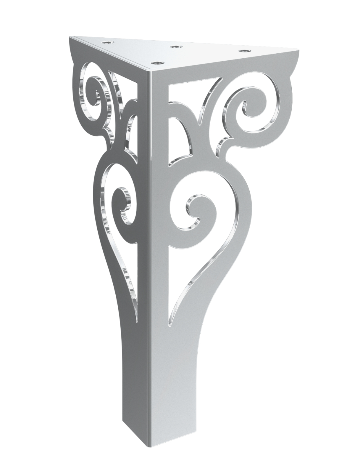 Pied de meuble Sara chrome Pied d'armoire Sara chrome