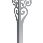 Pied de meuble Sara en chrome