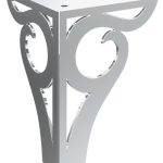 Pied de meuble Gian chrome