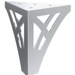 Pied de meuble Tracery en chrome