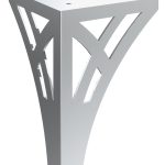 Pied de meuble Tracery chromé