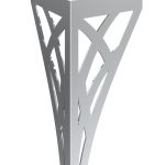 Pied de meuble Tracery en chrome
