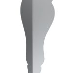 Pied de meuble Henry en chrome