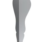 Pied de table Henry chrome