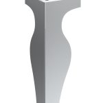 Pied de meuble Ernest chrome