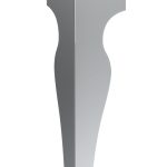 Pied de meuble Ernest en chrome