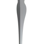 Pied de table Ernest chrome