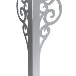 Pied de meuble royal en chrome