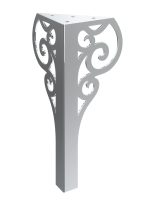 Pied de meuble royal en chrome