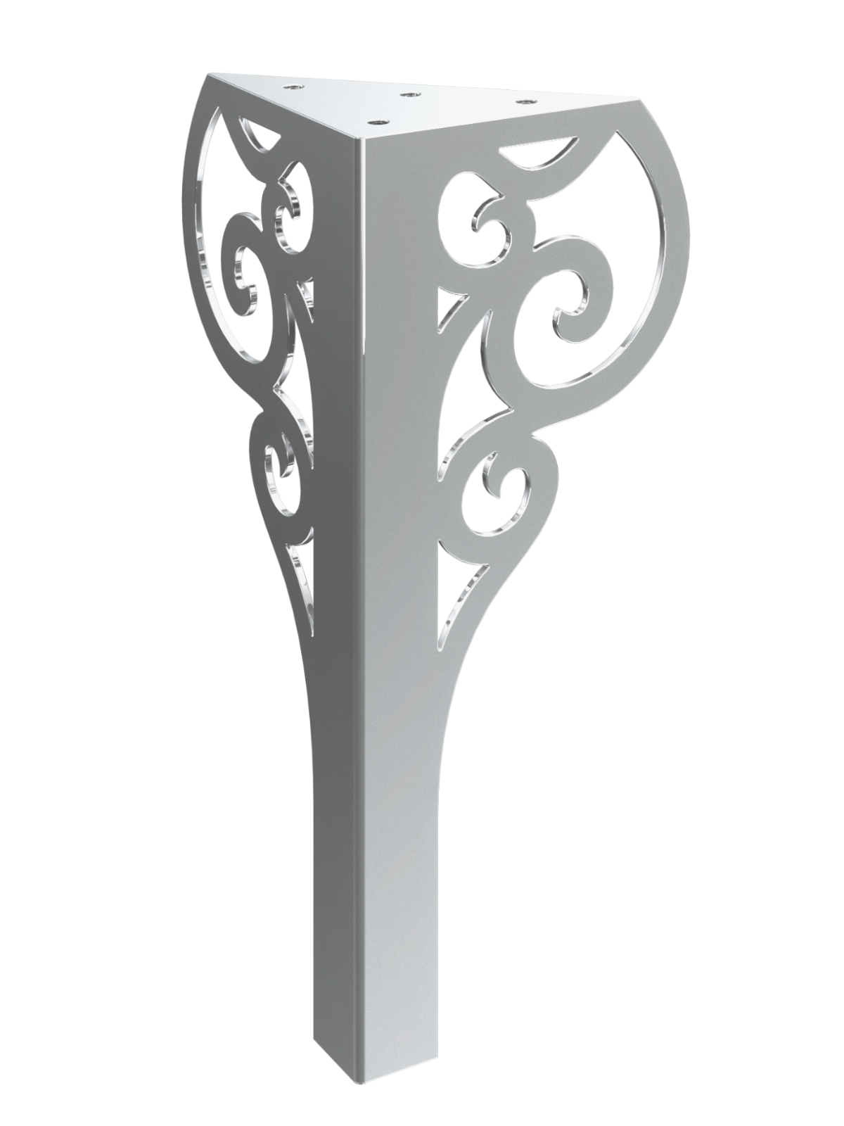 Pied de meuble royal en chrome Pied de meuble royal en chrome