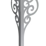 Pied de table Royal chrome