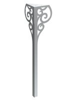 Pied de table Royal chrome