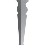 Pied de table Charlotte chrome