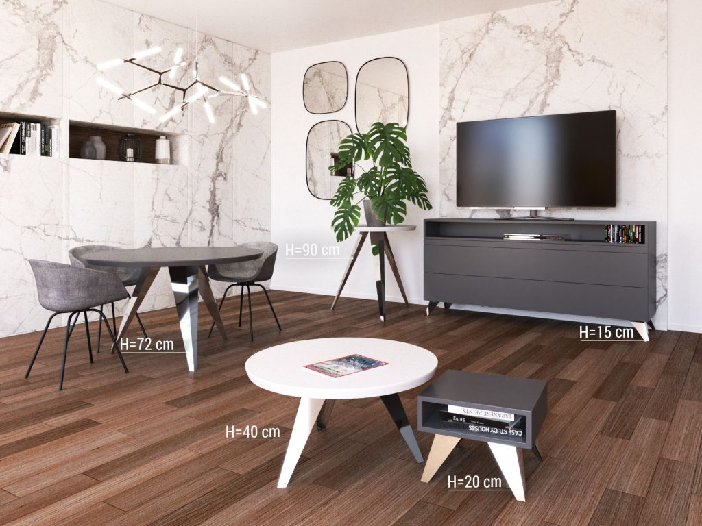 Pied pour console Apollo Chrom 90 cm – Image 2