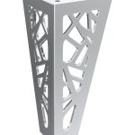 Pied de meuble à roulettes en chrome