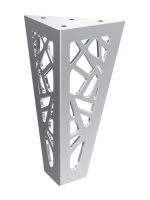 Pied de meuble à roulettes en chrome