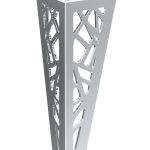 Pied de meuble Roller chromé