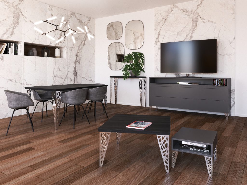 Pied de table Chrome 72 cm – Image 3