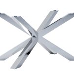 Pied de table en acier inoxydable pour plateau en verre Spider M