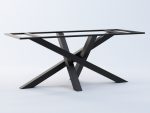 Pied de table en métal pour plateau en pierre Milan L – Image 2