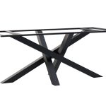 Pied de table en métal pour plateau en pierre Milan L