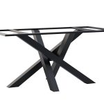Pied de table en métal pour plateau en pierre Milan M