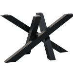 Pied de table sous le plateau en verre Milan M