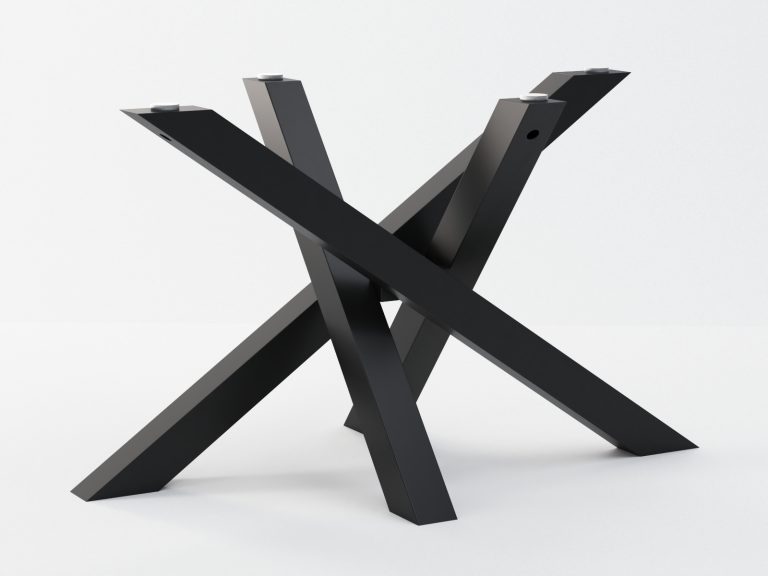 Pied de table pour plateau en verre Milan M - DecorationsEnMetal.fr