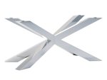 Pied de table sous verre Spider Heavy Chrome L