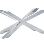 Pied de table sous verre Spider Heavy Chrome L