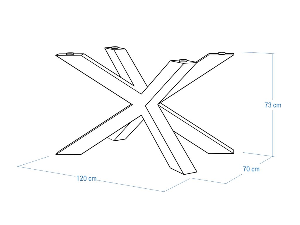 Pied de table sous verre Spider Heavy Chrome M – Image 4