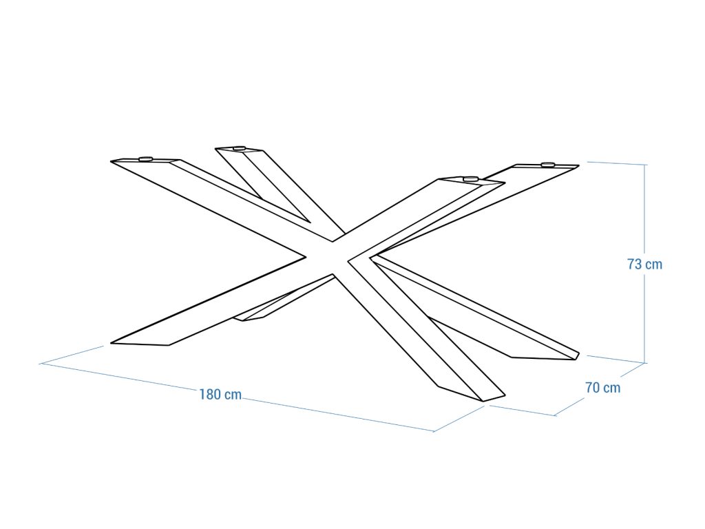 Pied de table sous verre Spider Heavy Chrome XL – Image 4