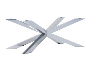 Pied de table sous verre Pajak Slim Chrome L