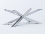 Pied de table sous verre Spider Slim Chrome L – Image 2