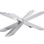 Pied de table sous verre Spider Heavy Chrome L