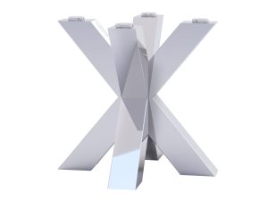 Pied de table sous verre Spider Heavy Chrome S