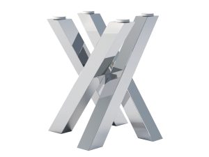 Noga ze stali nierdzewnej do stolika pod blat szklany Mediolan S