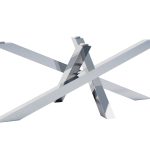 Noga ze stali nierdzewnej do stolika pod blat szklany Mediolan L