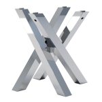 Base en acier inoxydable pour plan en verre Milan Chrome S