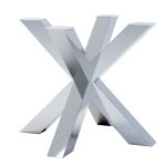 Pied de table en acier inoxydable chromé Spider Heavy S