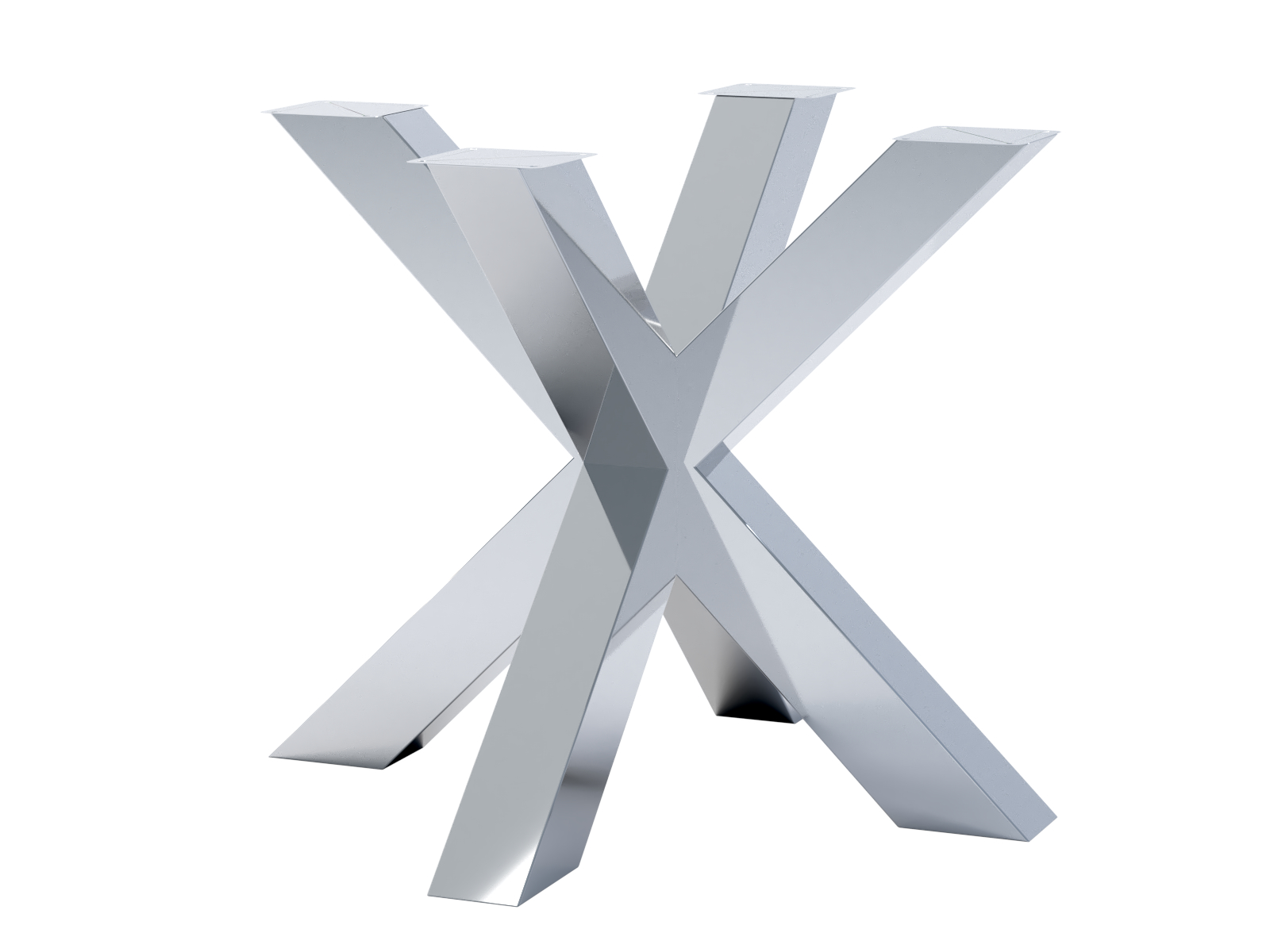 Pied de table en acier inoxydable chromé Spider Heavy S Pied de table en acier inoxydable chromé Spider Heavy S