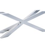 Pied de table en acier inoxydable chromé Spider Heavy XL