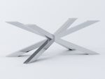 Pied en métal pour table L Spider Slim chromé – Image 2